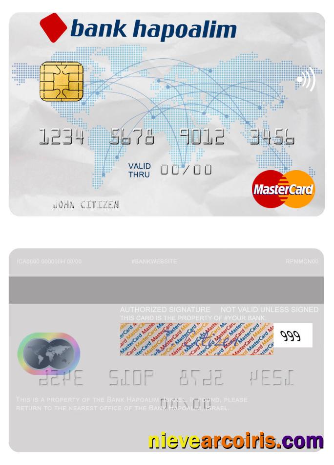 Israel Bank Hapoalim mastercard